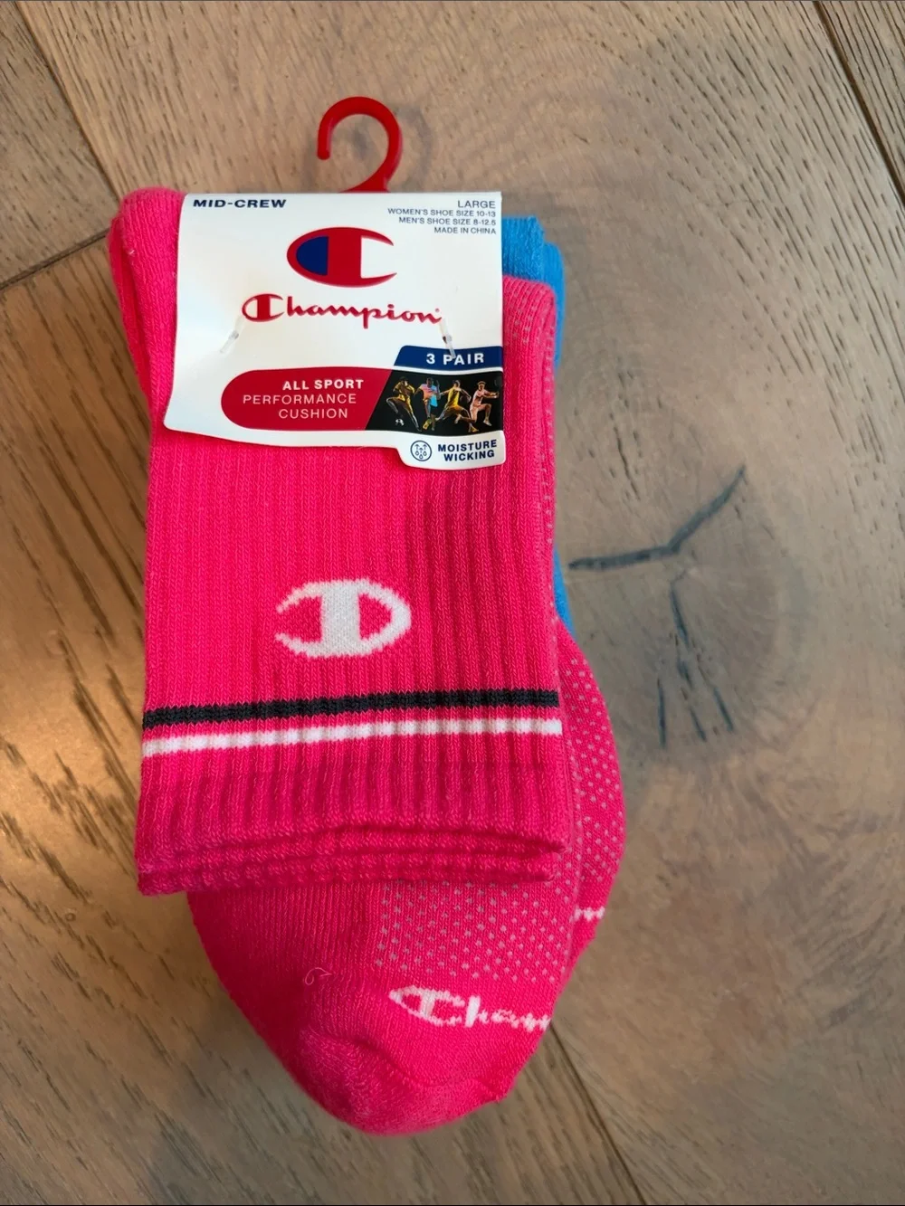 Champion Women's Mid-Crew Performance Socks - Pink (3 Pair)